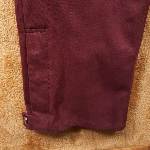 VAYDER Pants Mens Size 32 Burgundy Wide Leg Carpenter Studded Baggy Relaxed $495 - Picture 6 of 12